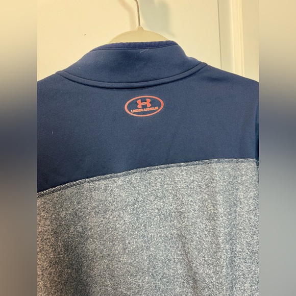 Under Armour Loose Cold-Gear Men's 2XL 1/4 Zip Navy/Grey Long Sleeve Pullover - Picture 10 of 14